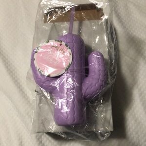 NIP pink sky cactus cup with straw.